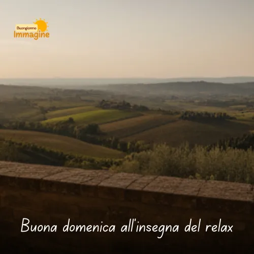 Buona domenica all&rsquo;insegna del relax