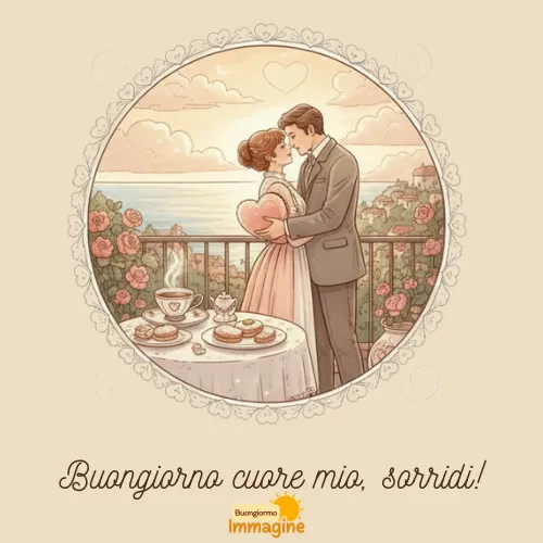 Immagini Buongiorno Gratis per Iniziare la Giornata con un Sorriso 34 Buongiorno cuore mio, sorridi!