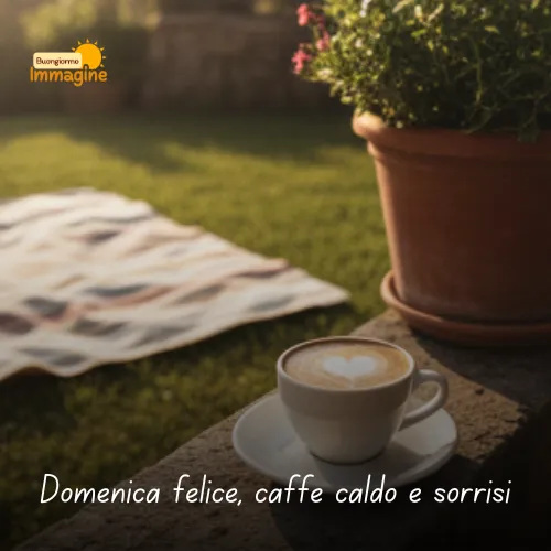 Domenica felice, caff&egrave; caldo e sorrisi