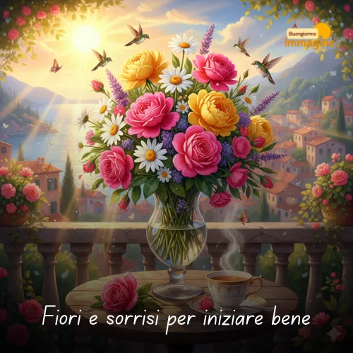 Immagini Buongiorno Gratis per Iniziare la Giornata con un Sorriso 42 Fiori e sorrisi per iniziare bene