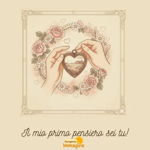Immagini Buongiorno Gratis per Iniziare la Giornata con un Sorriso 36 Il mio primo pensiero sei tu!