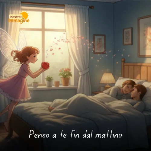 Immagini Buongiorno Gratis per Iniziare la Giornata con un Sorriso 239 Penso a te fin dal mattino