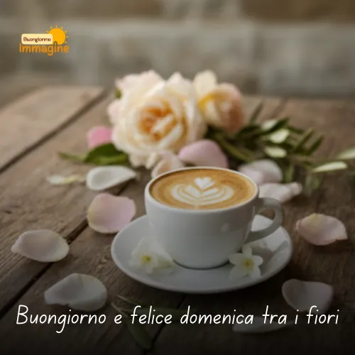 Buongiorno e felice domenica tra i fiori