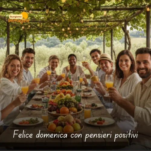 Felice domenica con pensieri positivi