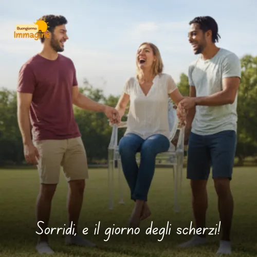 Immagini Buongiorno Gratis per Iniziare la Giornata con un Sorriso 205 Sorridi, è il giorno degli scherzi!