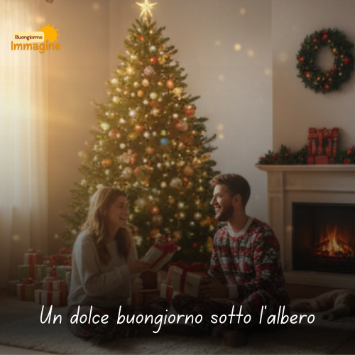 Immagini Buongiorno Gratis per Iniziare la Giornata con un Sorriso 133 Un dolce buongiorno sotto l’albero