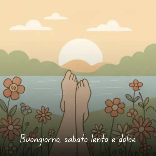 Buongiorno Buon Sabato e Buon Fine Settimana Immagini da Condividere 66 Buongiorno, sabato lento e dolce