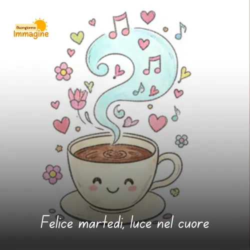 Buongiorno Buon Martedì: Immagini da Condividere con il Sorriso 59 Felice martedì, luce nel cuore