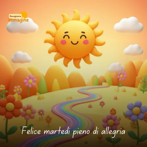 Buongiorno Buon Martedì: Immagini da Condividere con il Sorriso 38 Felice martedì pieno di allegria