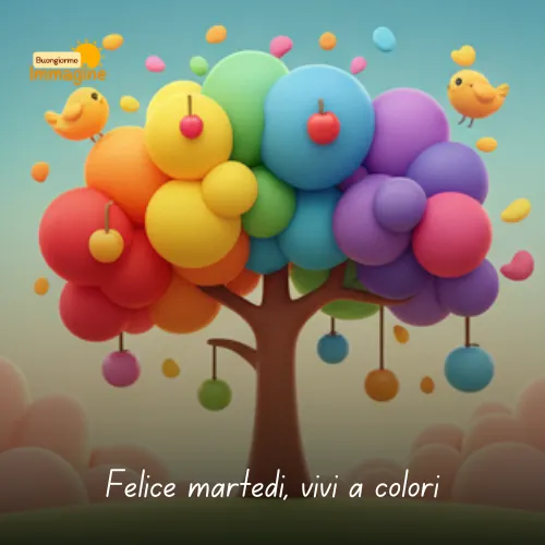 Buongiorno Buon Martedì: Immagini da Condividere con il Sorriso 39 Felice martedì, vivi a colori