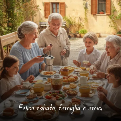 Buongiorno Buon Sabato e Buon Fine Settimana Immagini da Condividere 49 Felice sabato, famiglia e amici