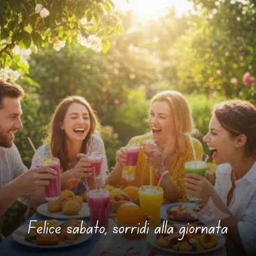 Buongiorno Buon Sabato e Buon Fine Settimana Immagini da Condividere 21 Felice sabato, sorridi alla giornata