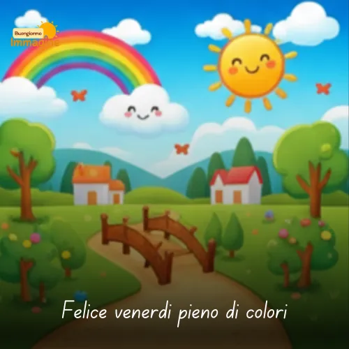 Buongiorno Buon Venerdì Immagini Nuove da Condividere con Gioia 44 Felice venerdì pieno di colori