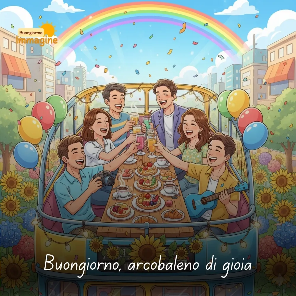 Buongiorno, arcobaleno di gioia