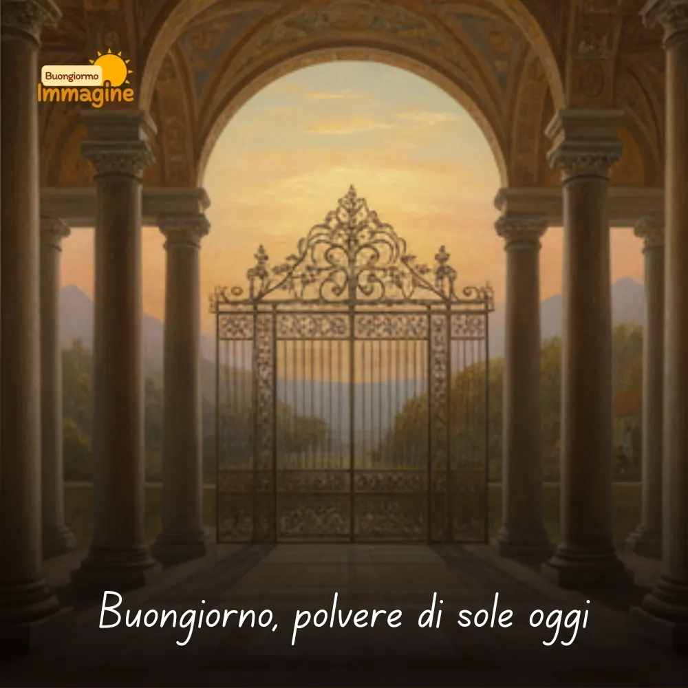 Buongiorno, polvere di sole oggi