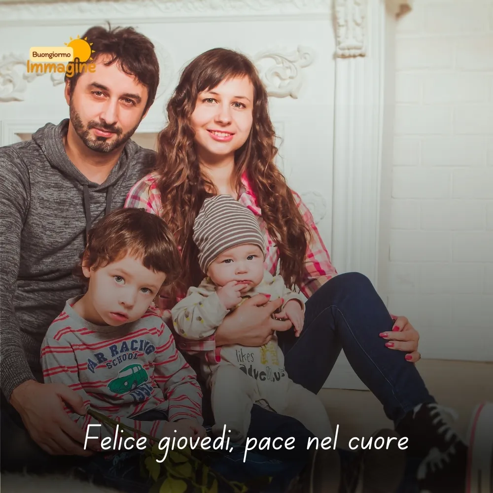 Felice gioved&igrave;, pace nel cuore