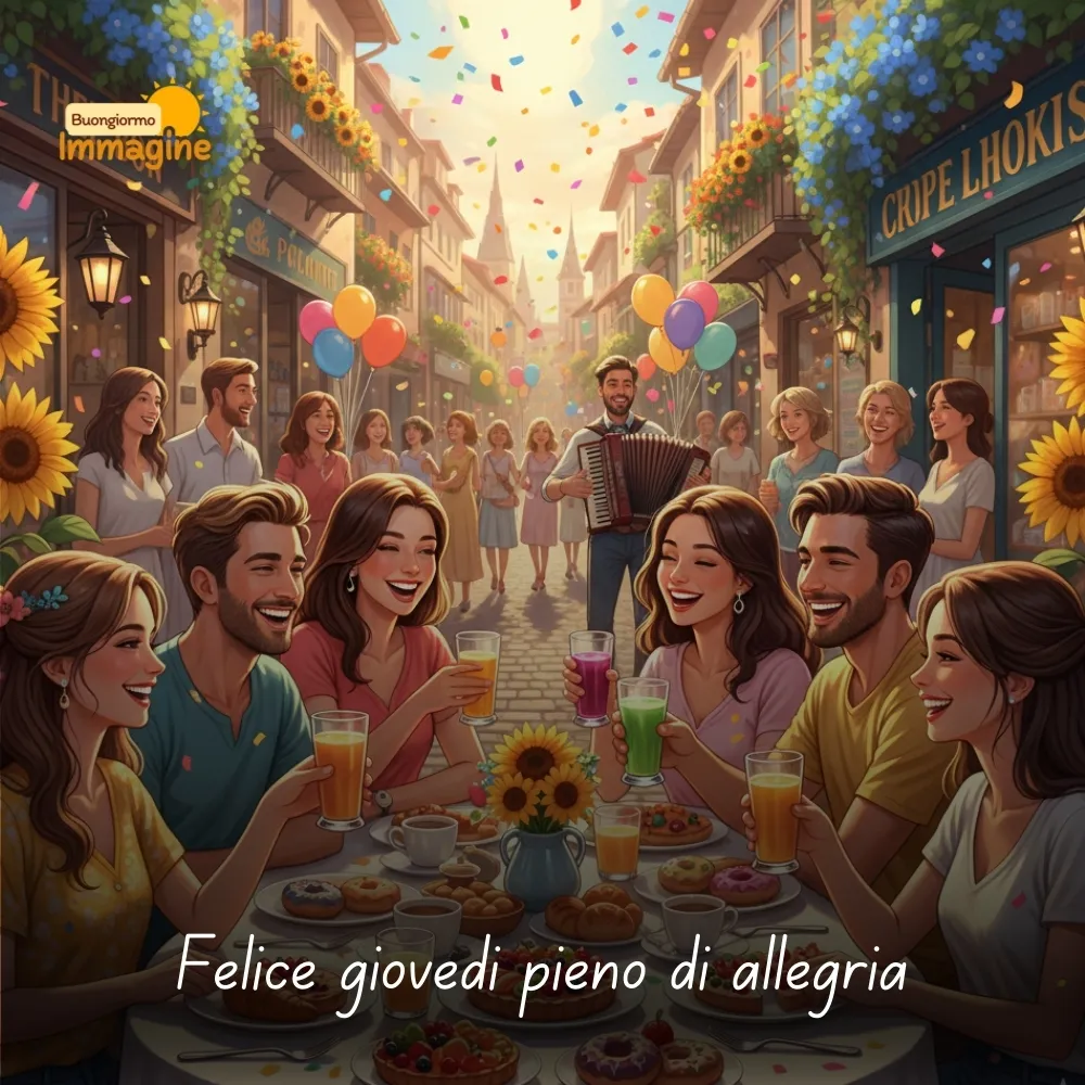 Felice gioved&igrave; pieno di allegria