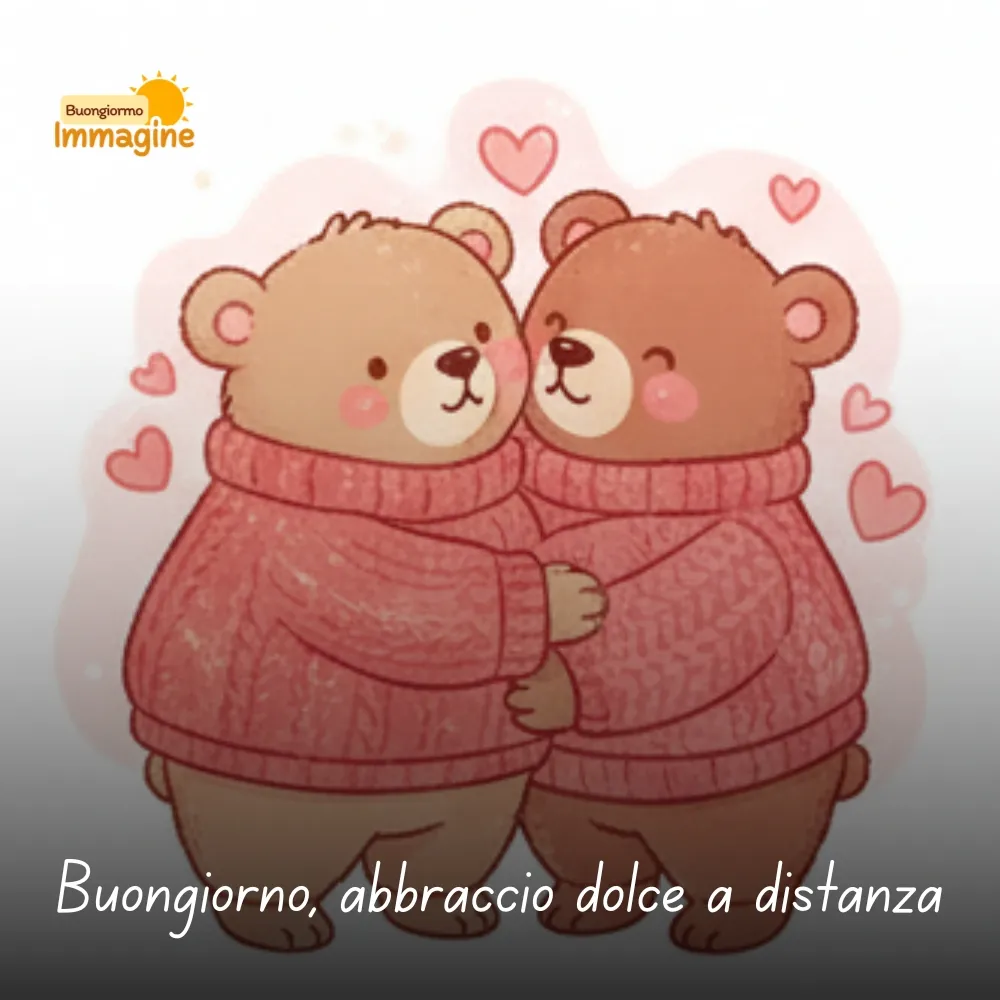 Buongiorno, abbraccio dolce a distanza